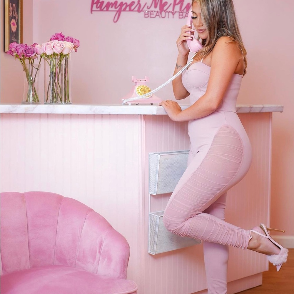 Light pink / mesh jumpsuit